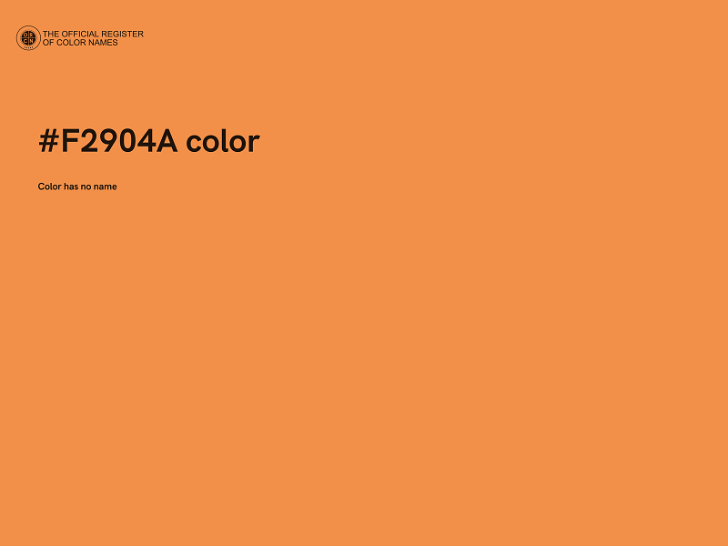 #F2904A color image