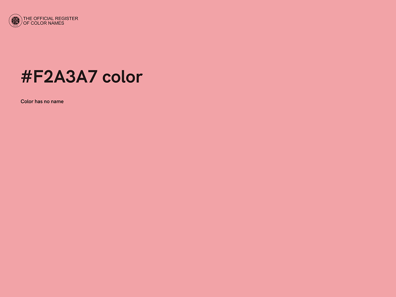 #F2A3A7 color image