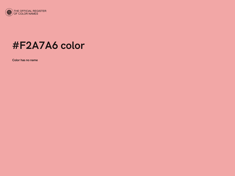 #F2A7A6 color image