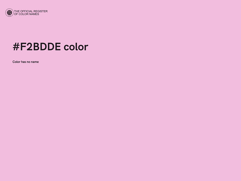 #F2BDDE color image