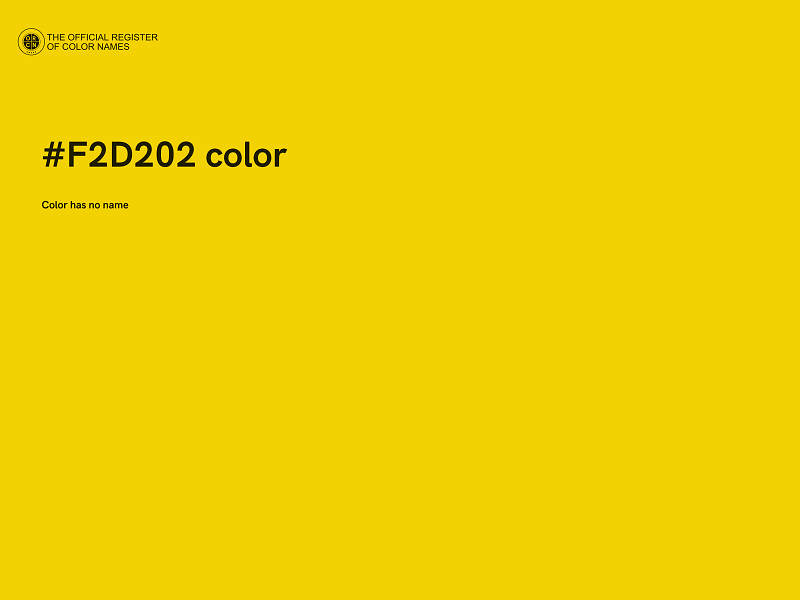 #F2D202 color image