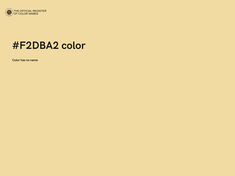 #F2DBA2 color image