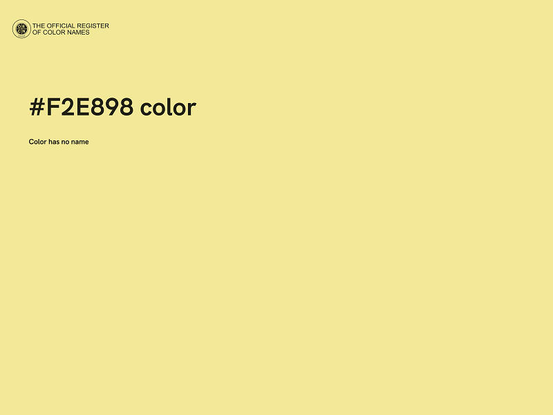 #F2E898 color image