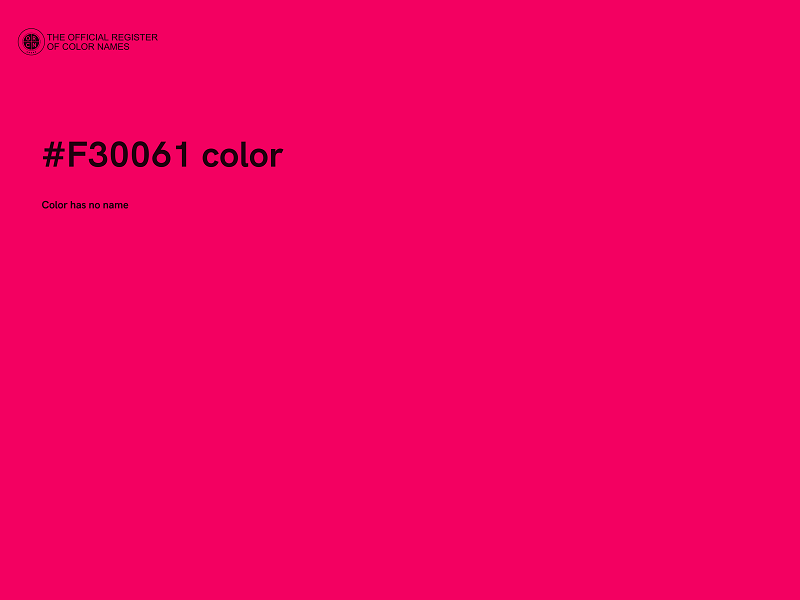 #F30061 color image