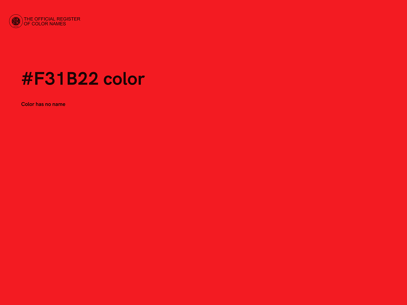 #F31B22 color image