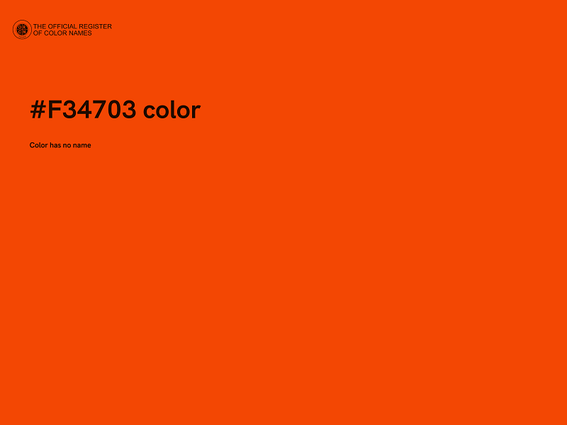 #F34703 color image