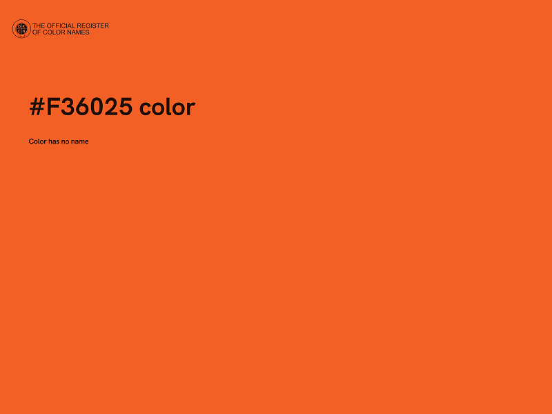 #F36025 color image