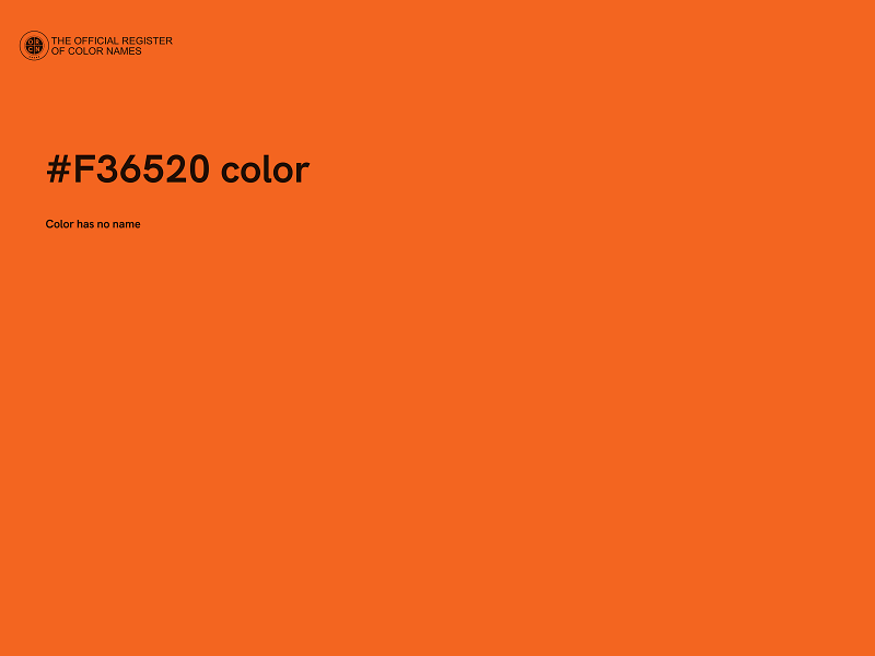 #F36520 color image