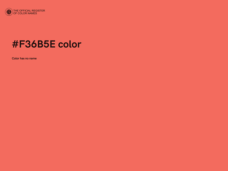 #F36B5E color image