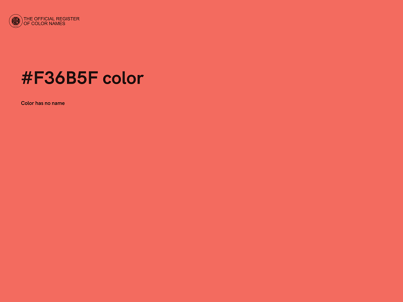 #F36B5F color image