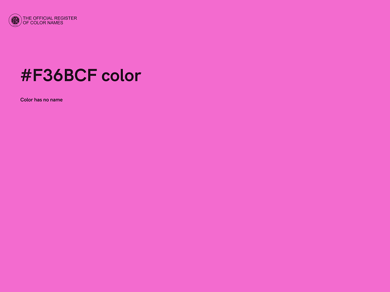 #F36BCF color image