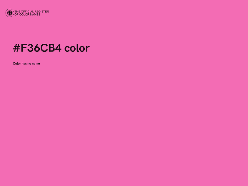 #F36CB4 color image