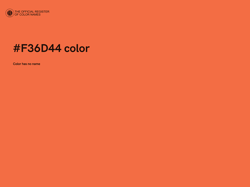 #F36D44 color image