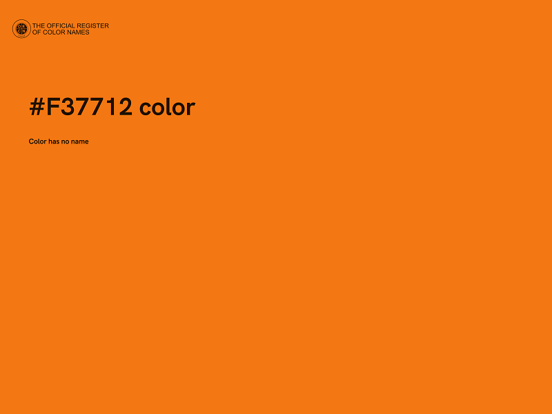 #F37712 color image