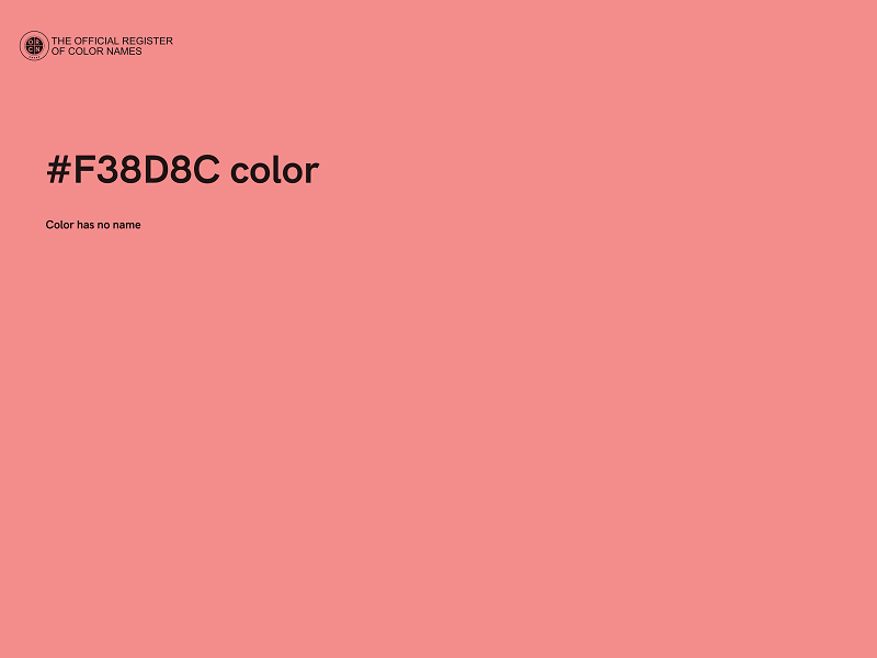 #F38D8C color image