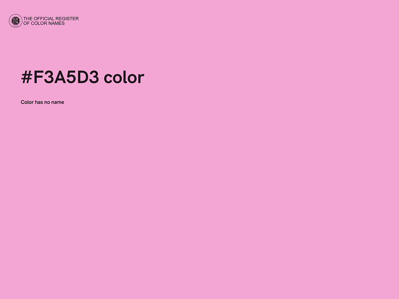 #F3A5D3 color image