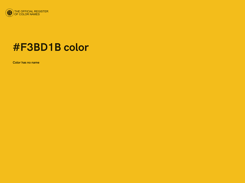 #F3BD1B color image