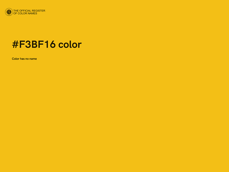 #F3BF16 color image