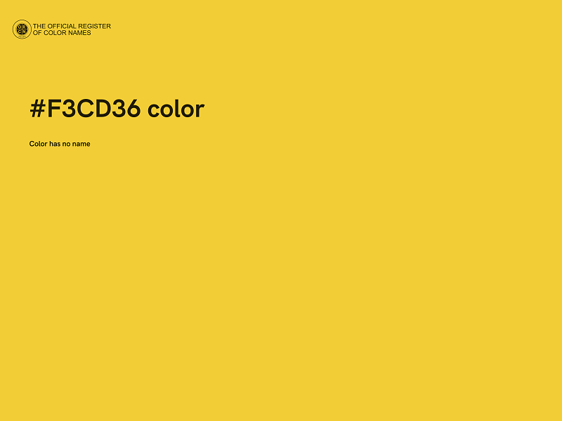 #F3CD36 color image