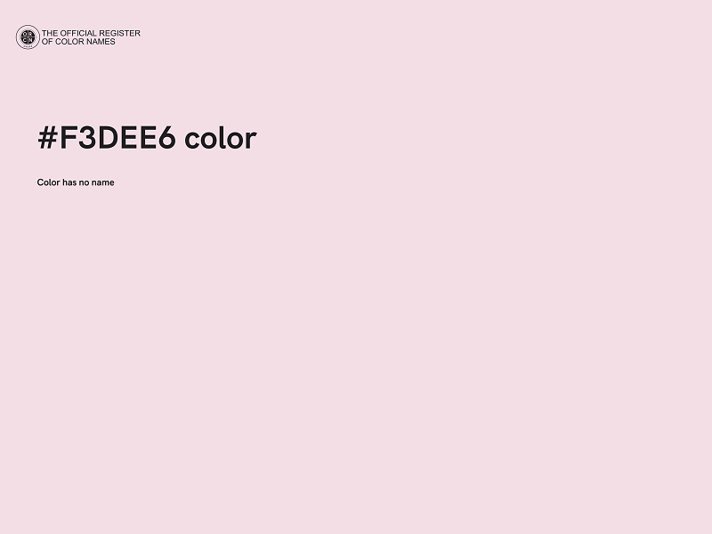 #F3DEE6 color image