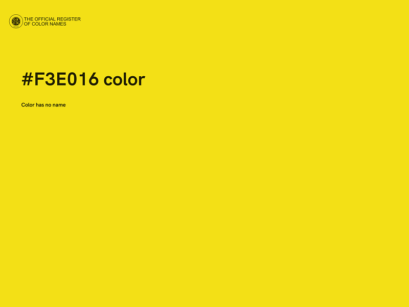 #F3E016 color image