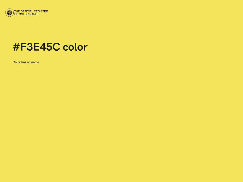 #F3E45C color image