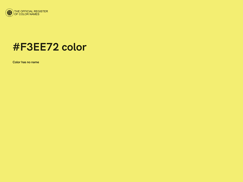 #F3EE72 color image