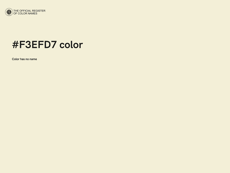 #F3EFD7 color image