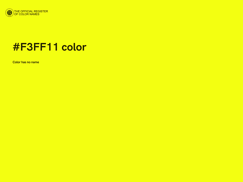 #F3FF11 color image