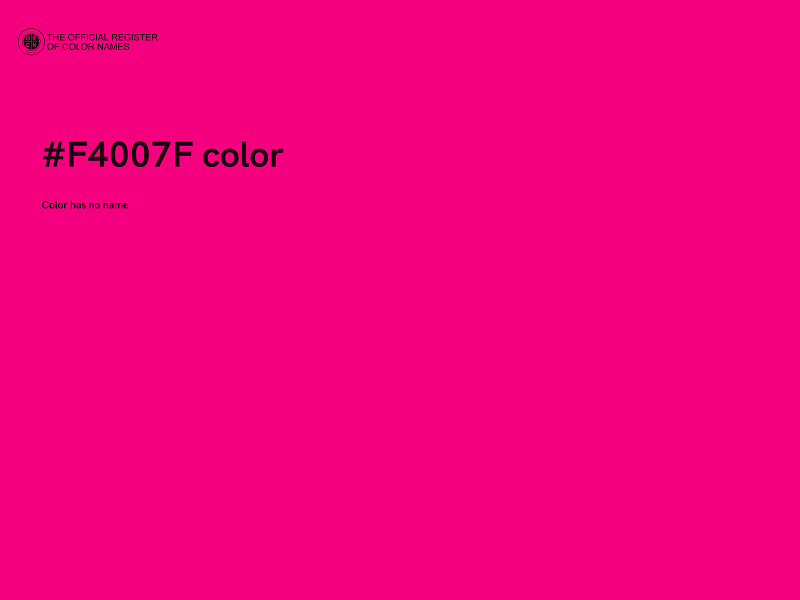 #F4007F color image