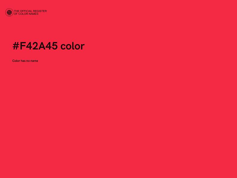 #F42A45 color image