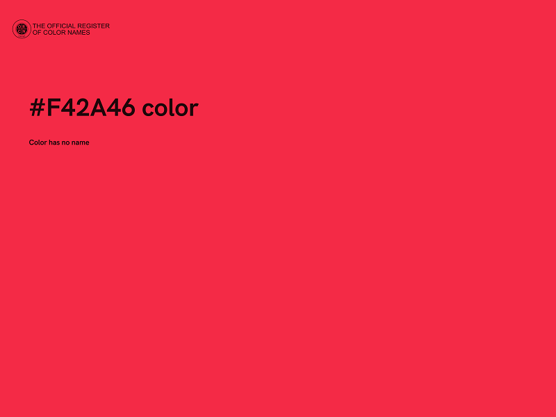 #F42A46 color image