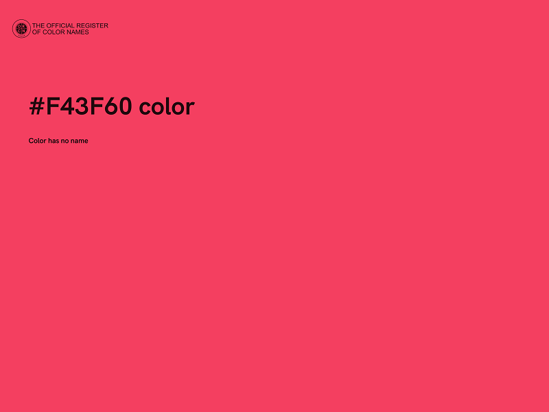 #F43F60 color image