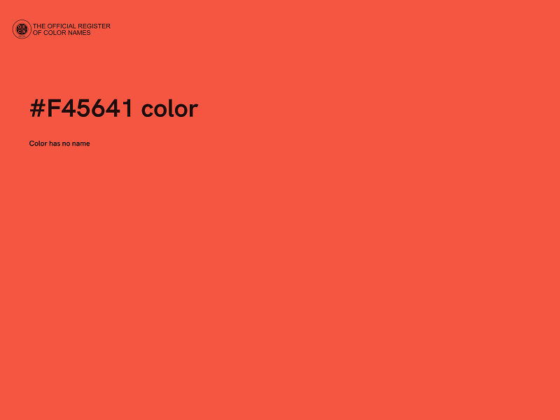 #F45641 color image