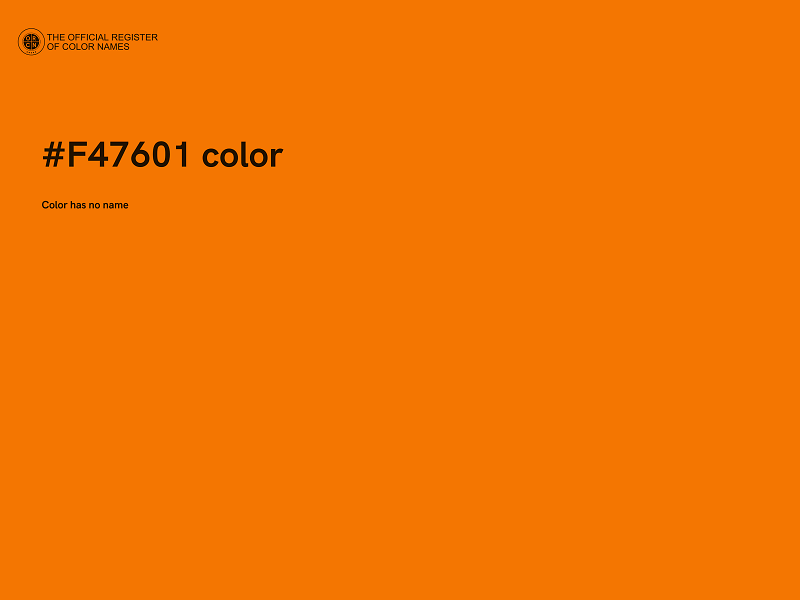 #F47601 color image