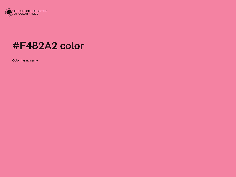 #F482A2 color image