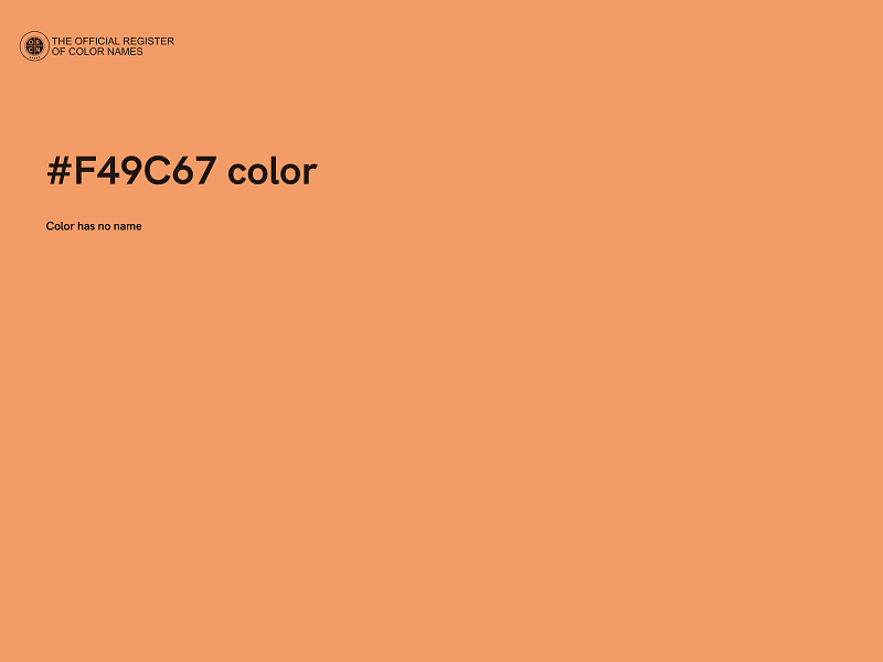 #F49C67 color image