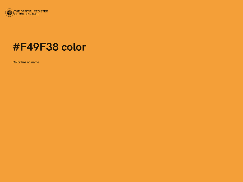 #F49F38 color image