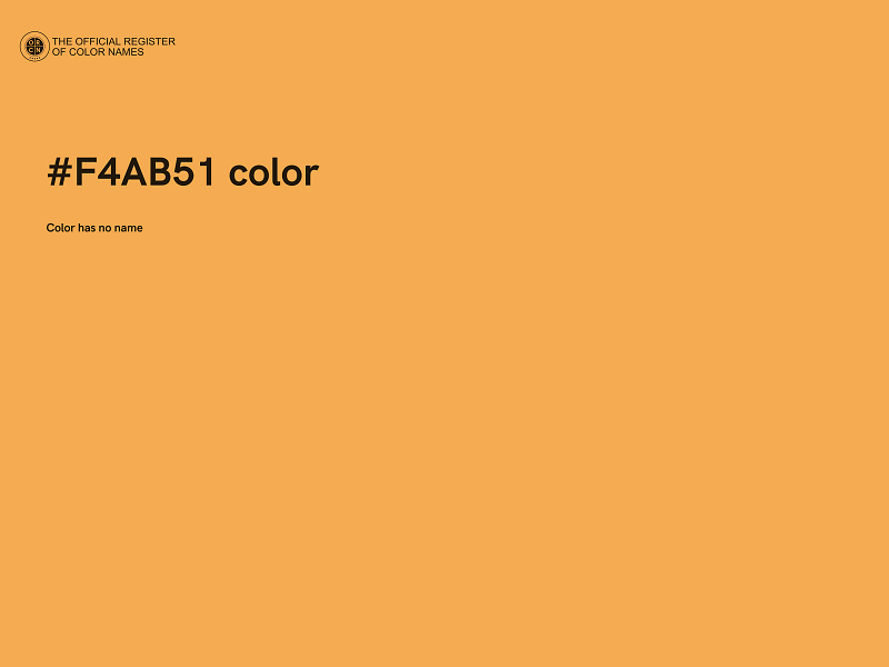 #F4AB51 color image