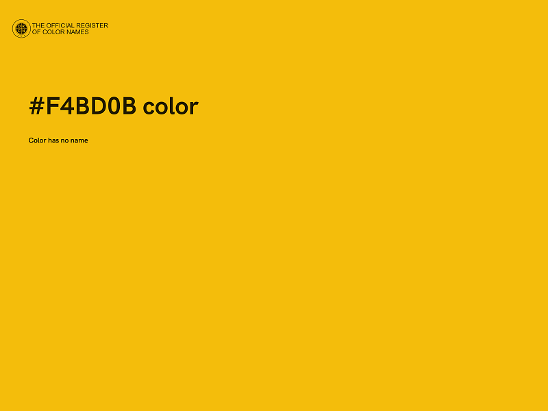 #F4BD0B color image