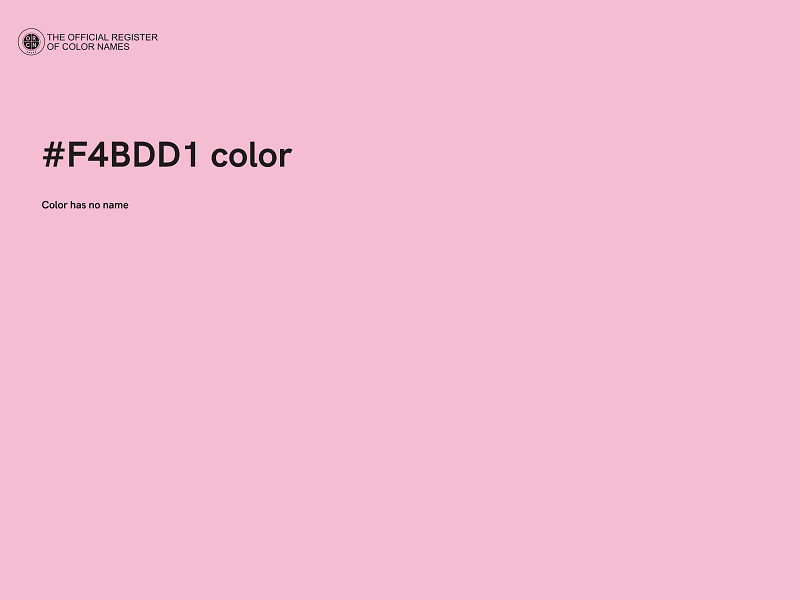 #F4BDD1 color image