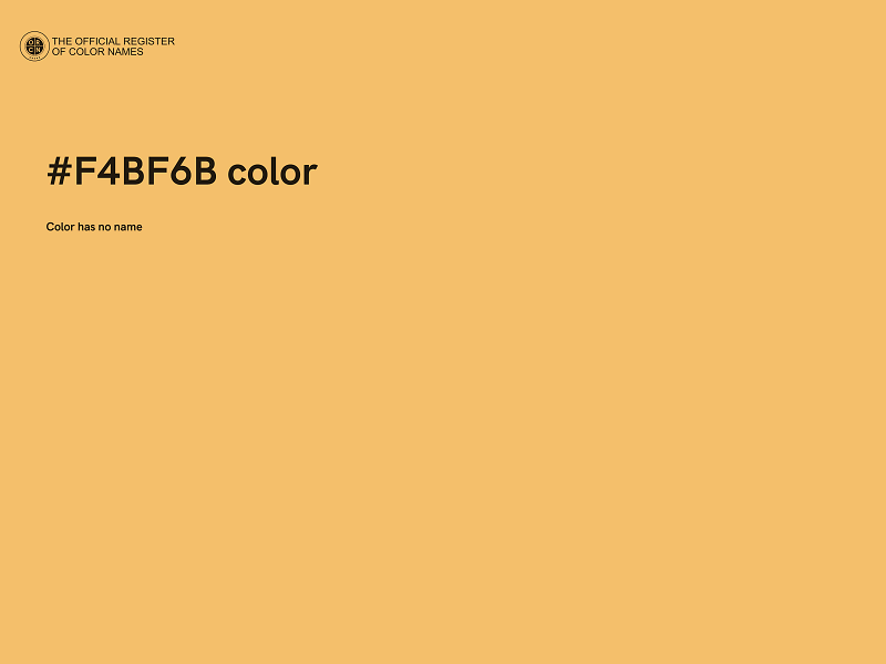 #F4BF6B color image