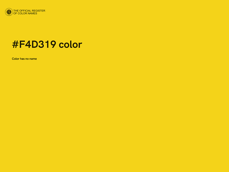 #F4D319 color image