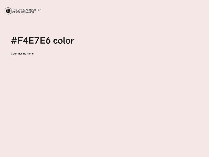 #F4E7E6 color image