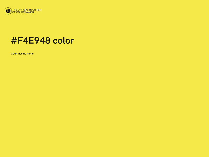 #F4E948 color image