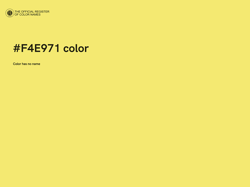 #F4E971 color image