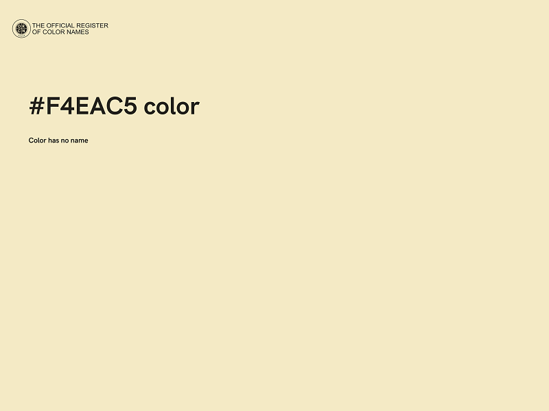 #F4EAC5 color image