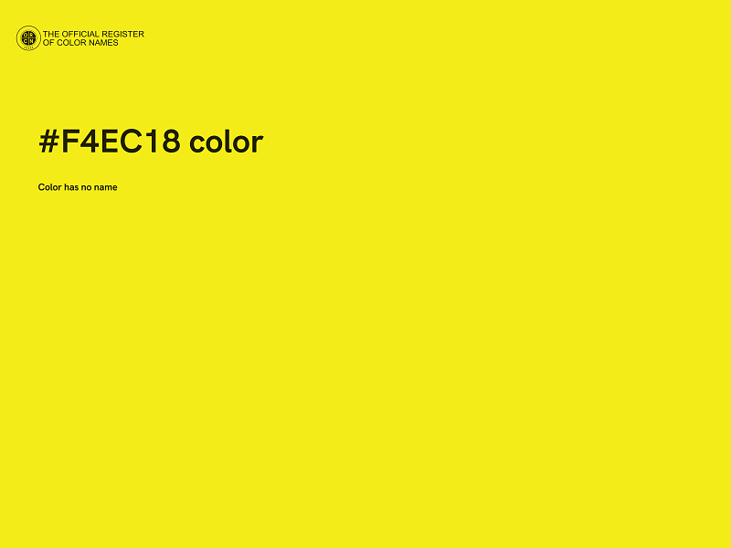 #F4EC18 color image