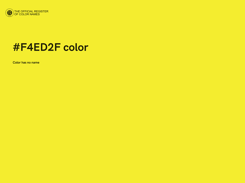 #F4ED2F color image