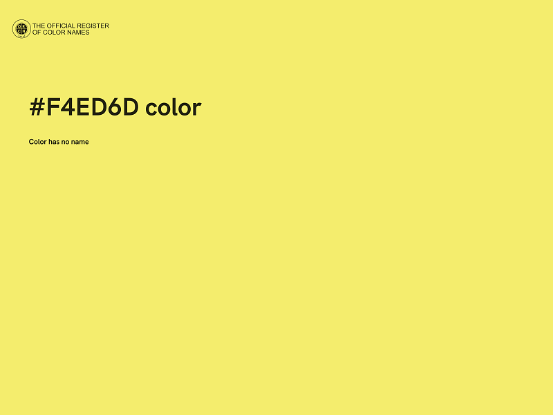 #F4ED6D color image